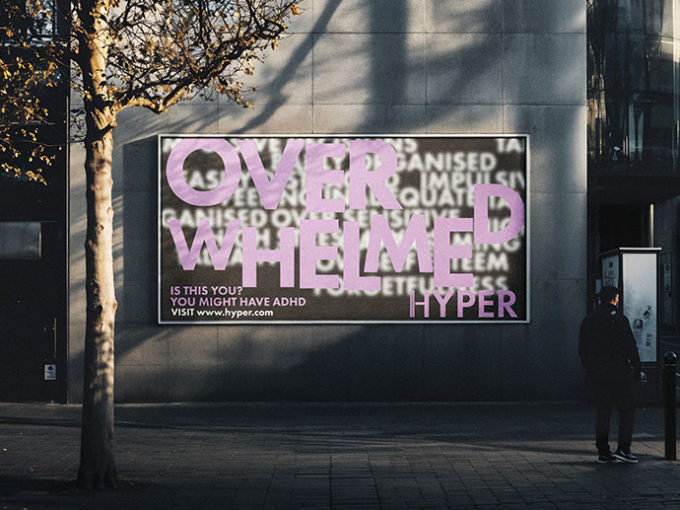 graphic design of an ADHD campaign