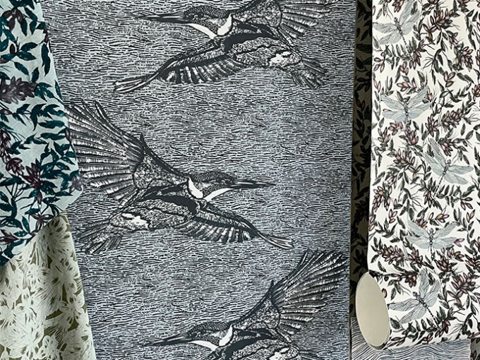 surface pattern designs on fabric