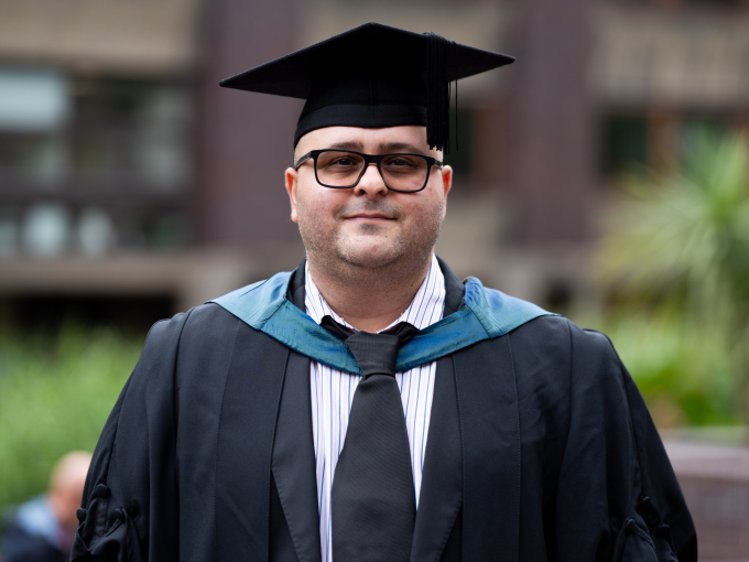 Ibrahim Gazi at his graduation