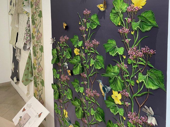 Wall displaying work of Anna Eynon