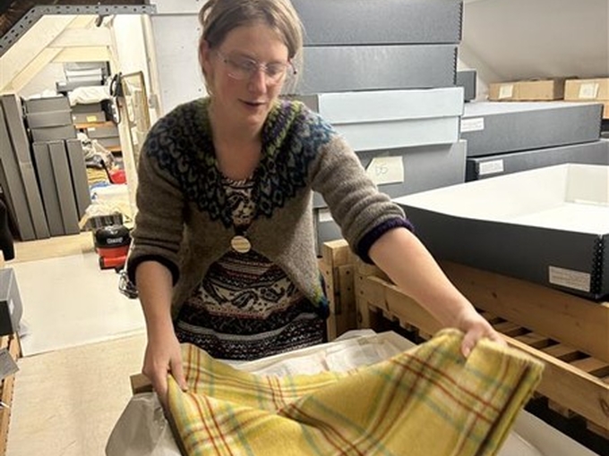 Deborah Mercer with texiles