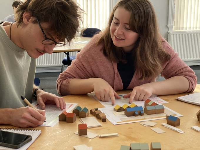 UWTSD Architecture Students undertaking practical workshop