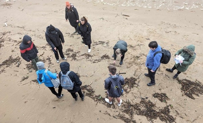 Education Studies students workshop on the beach 