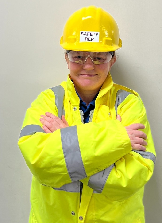 Rebecca Evans in her work clothes