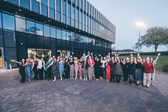 Members of Cangen y Drindod outside Yr Egin