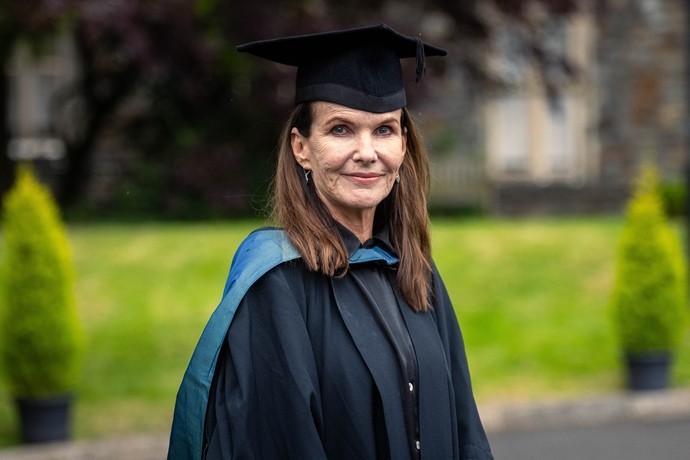 Susan Hirschson in her cap and gown
