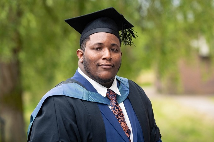 an image of Xion in his cap and gown 
