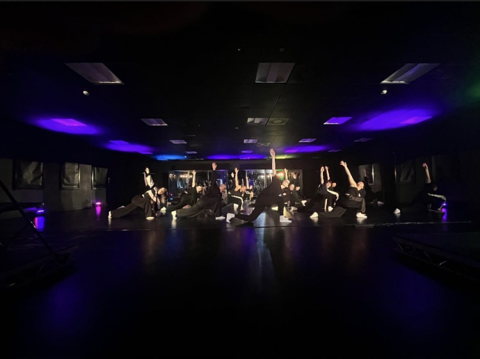 a group of students dancing 