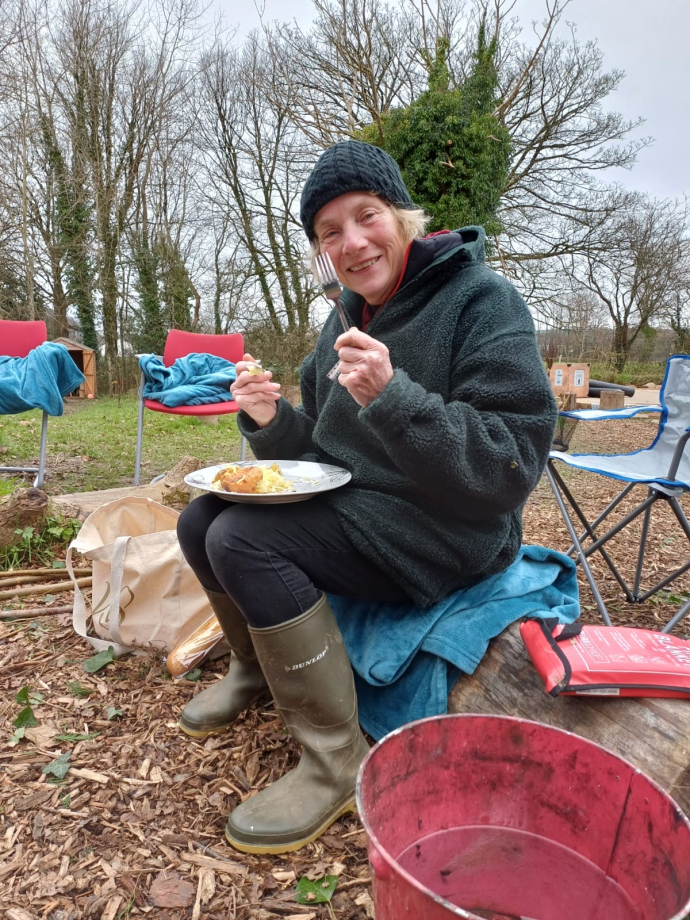 Anne Cole, a stroke survivor taking part in the activities