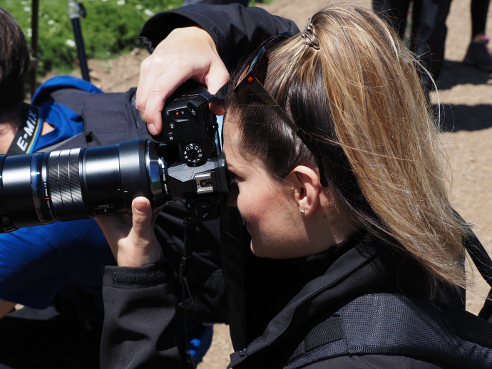 an image of student taking a photo 