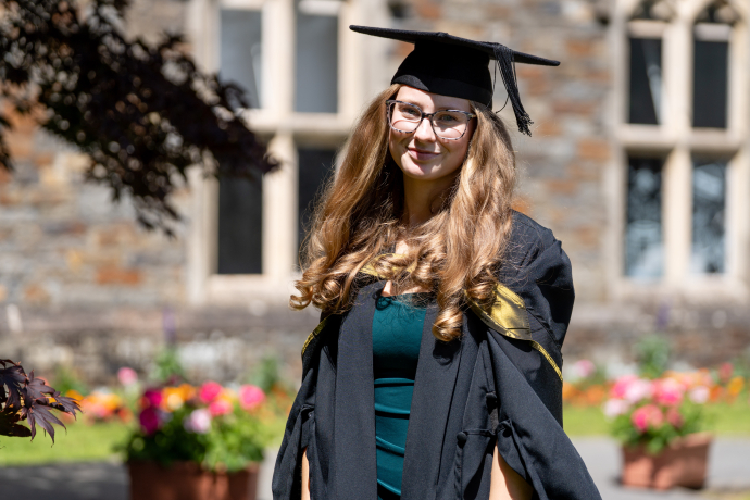 an image of Joanna Cathersides in her cap and gown