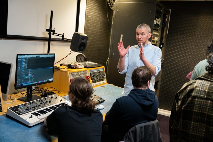 David Bird teaching students