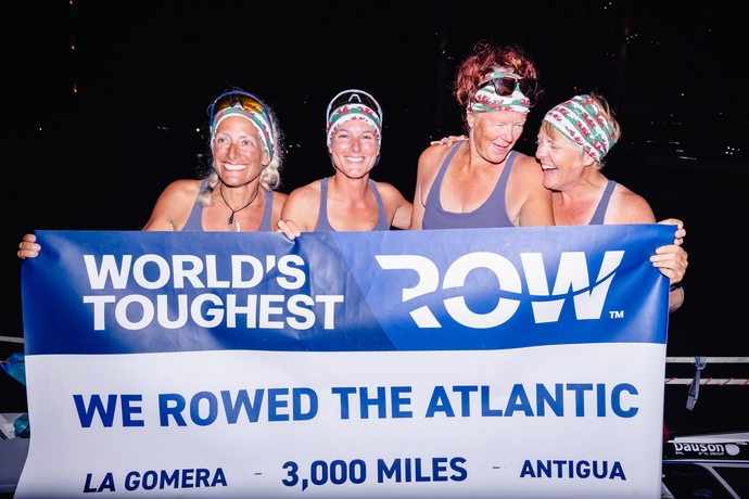 Denise and Crew after finishing race