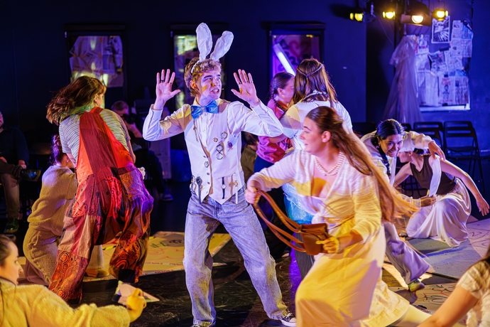 Students performing Alice by Heart