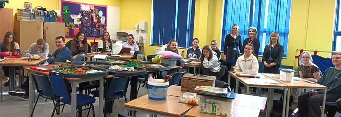 Pembrokeshire College Students with Early Years Lecturers