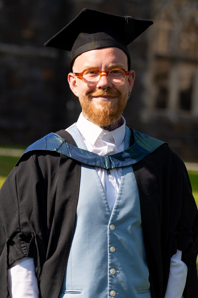 Gethin in his cap and gown 