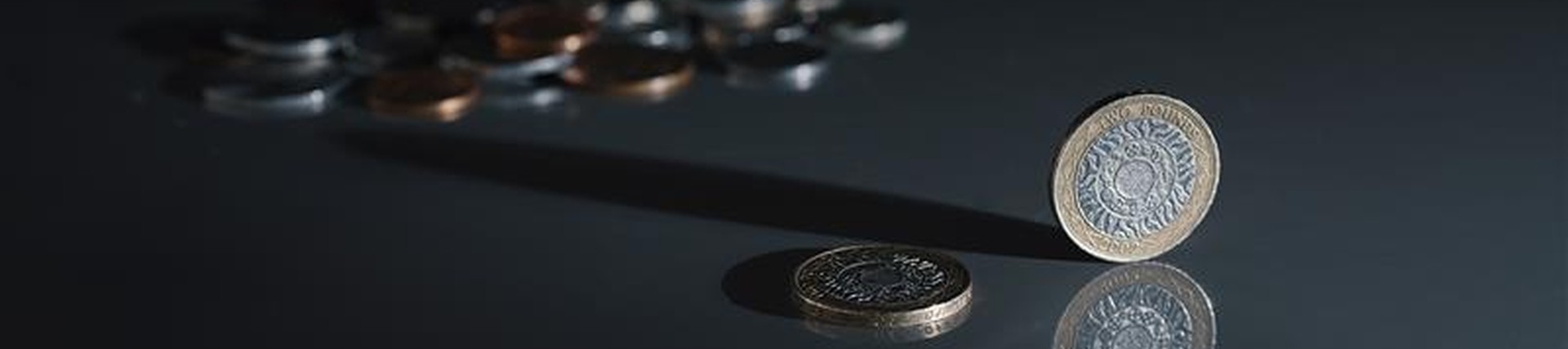 Coins on a table