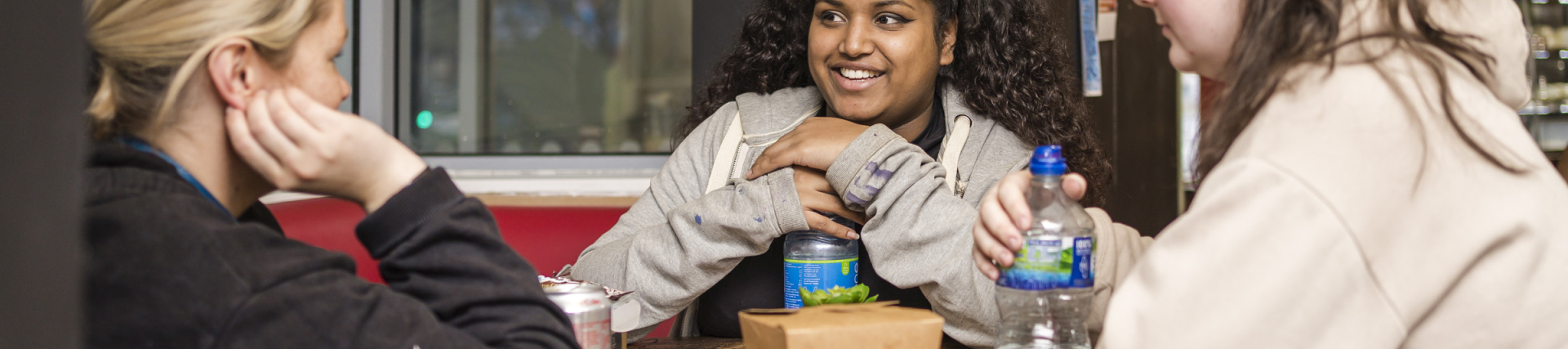 Students in Dynevor Cafe.