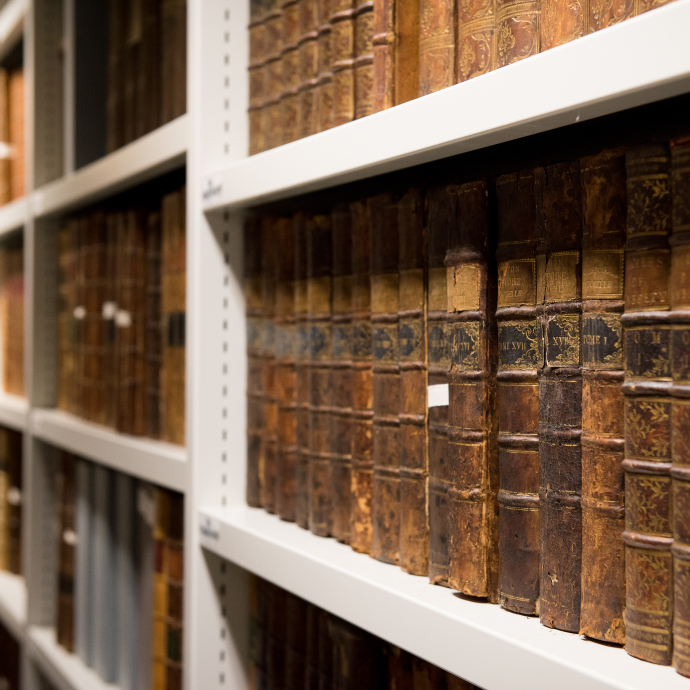 Rows of old books