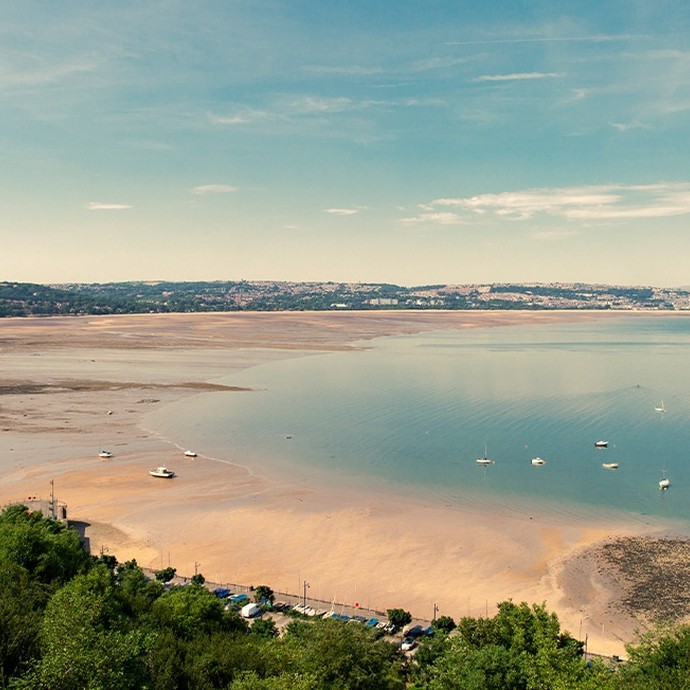 View of a Swansea beach