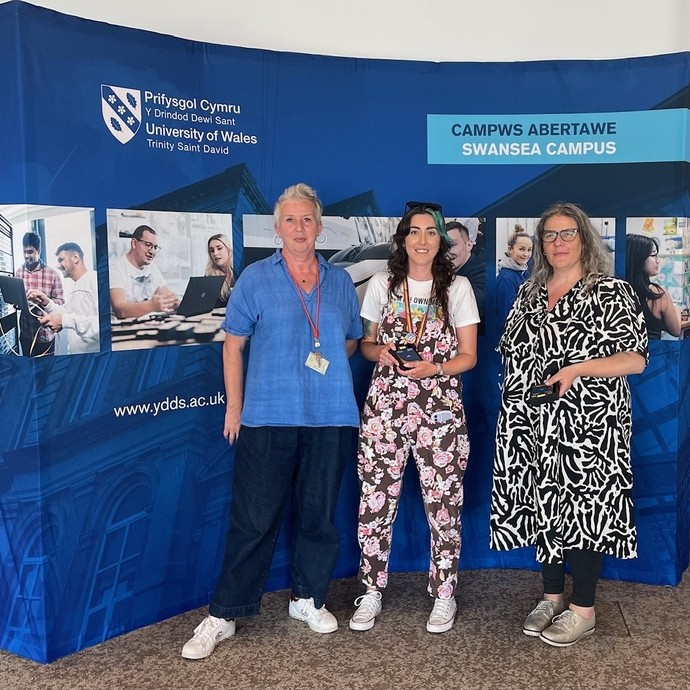 Kath Clewitt, Natasha John and Kate Coode with their Nexus Awards 2024