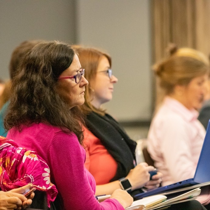Students in a lecture.