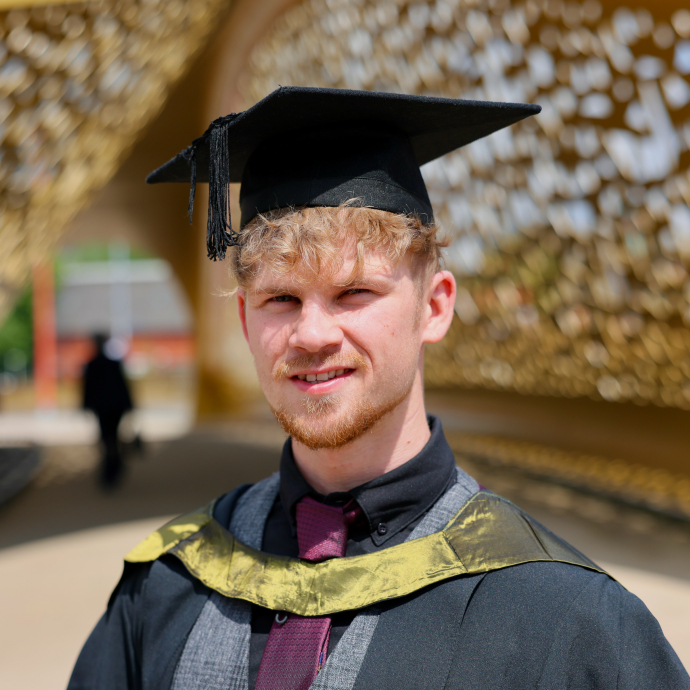 Drew Dennehy at his graduation in Swansea
