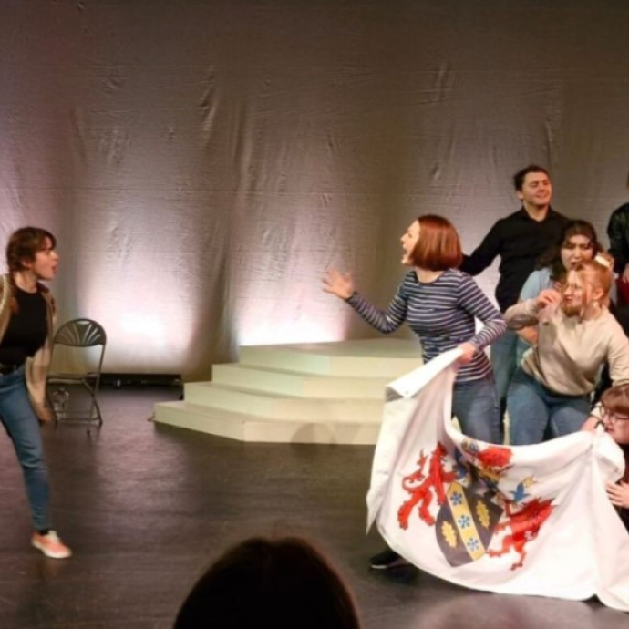 Grace acting in a play