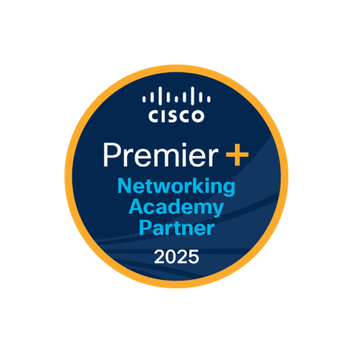 CISCO logo: Networking Academy Partner 2025.