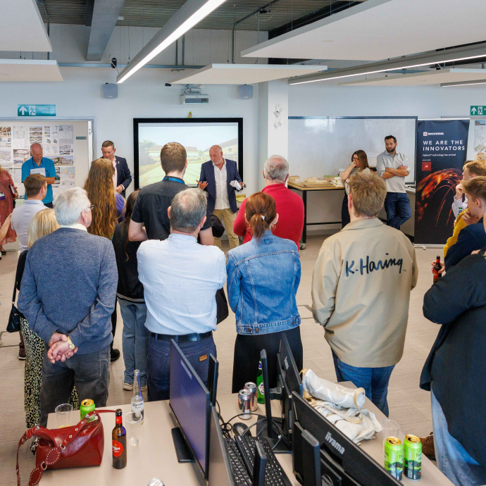Architecture Summer Shows - crowds listening to speech at event
