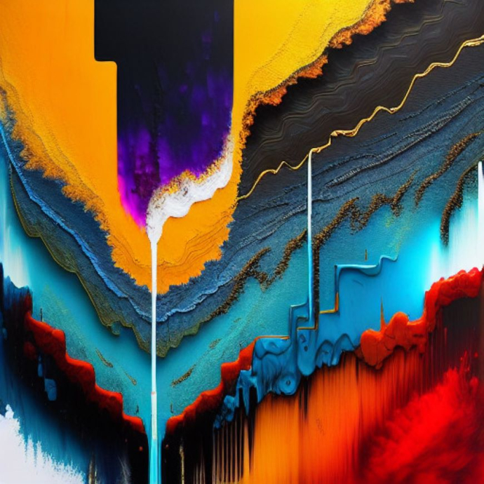 An example of the colourful images on display at the Art and Design Professional Doctorate Degree Show.