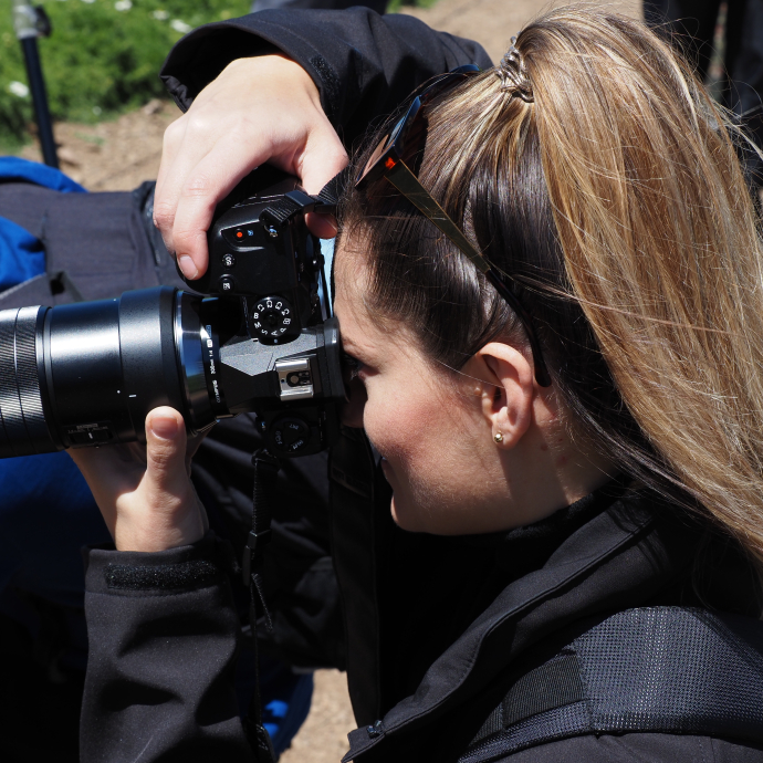 an image of student taking a photo 