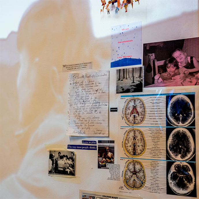 scans of brain with wording