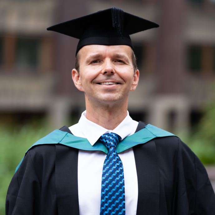 Roman Kadlubiec at UWTSD London Graduation