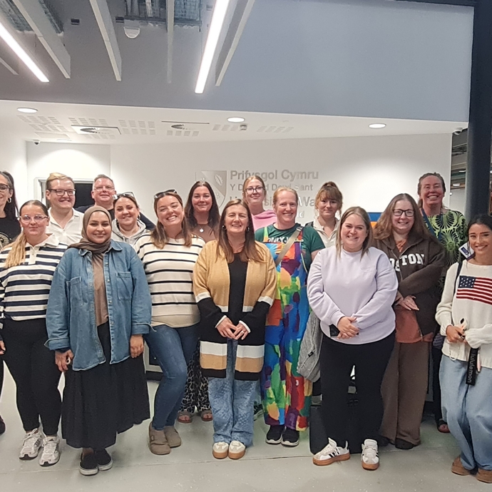 Early Years Cohort group shot on UWTSD's IQ campus 