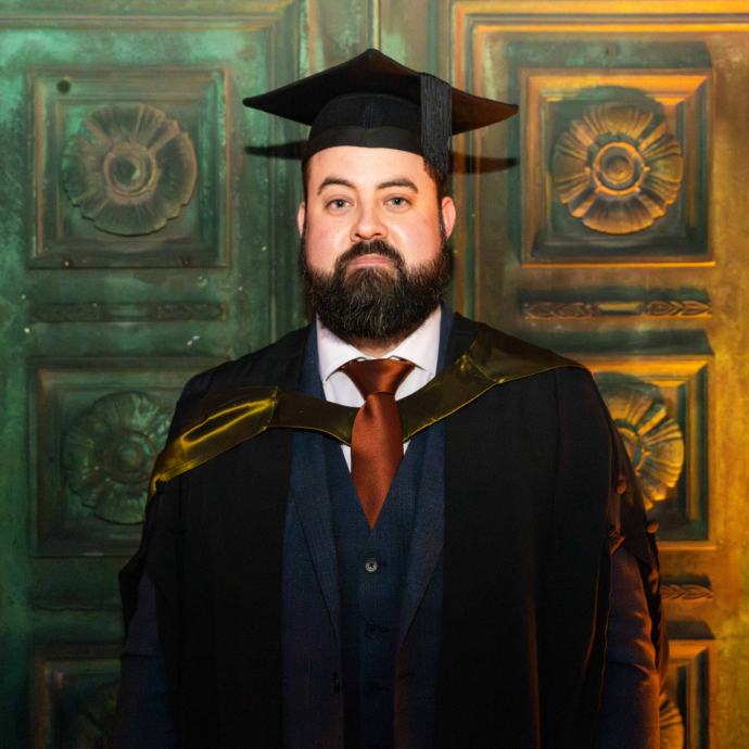 Niki Hunwick on his graduation day